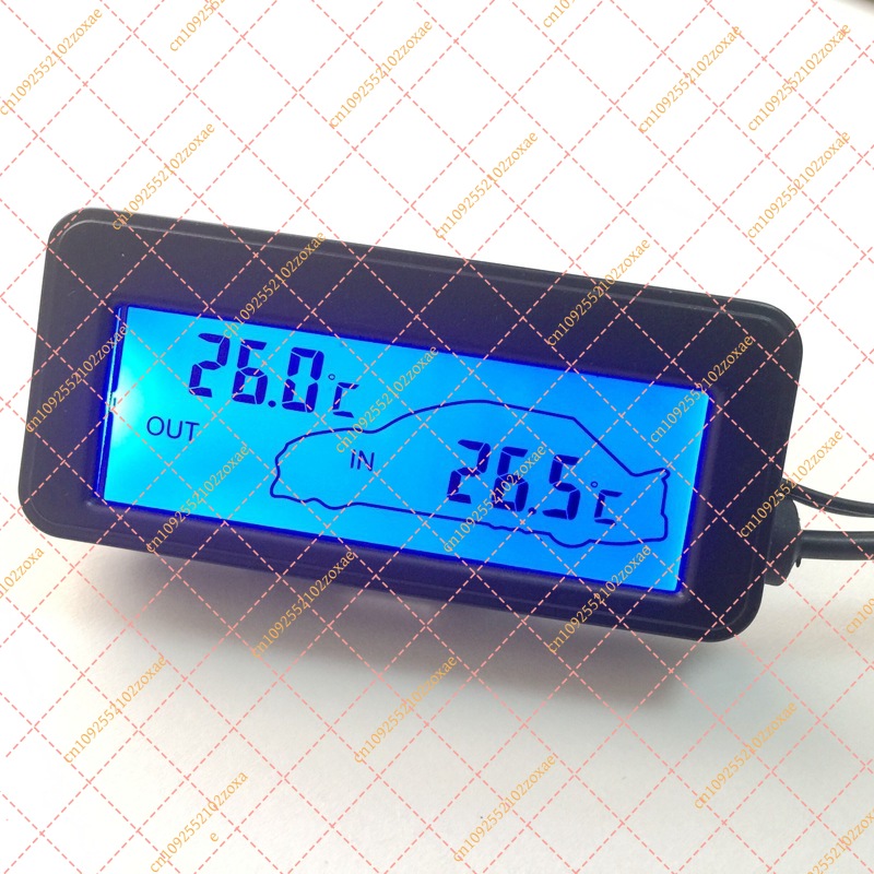 Digital Hygrometer Probe - เครื่องวัดอุณหภูมิและความชื้นในรถยนต์แบบดิจิตอล 12V พร้อมจอ LCD แสดงผลแบบมีไฟพื้นหลัง ขนาดเล็ก