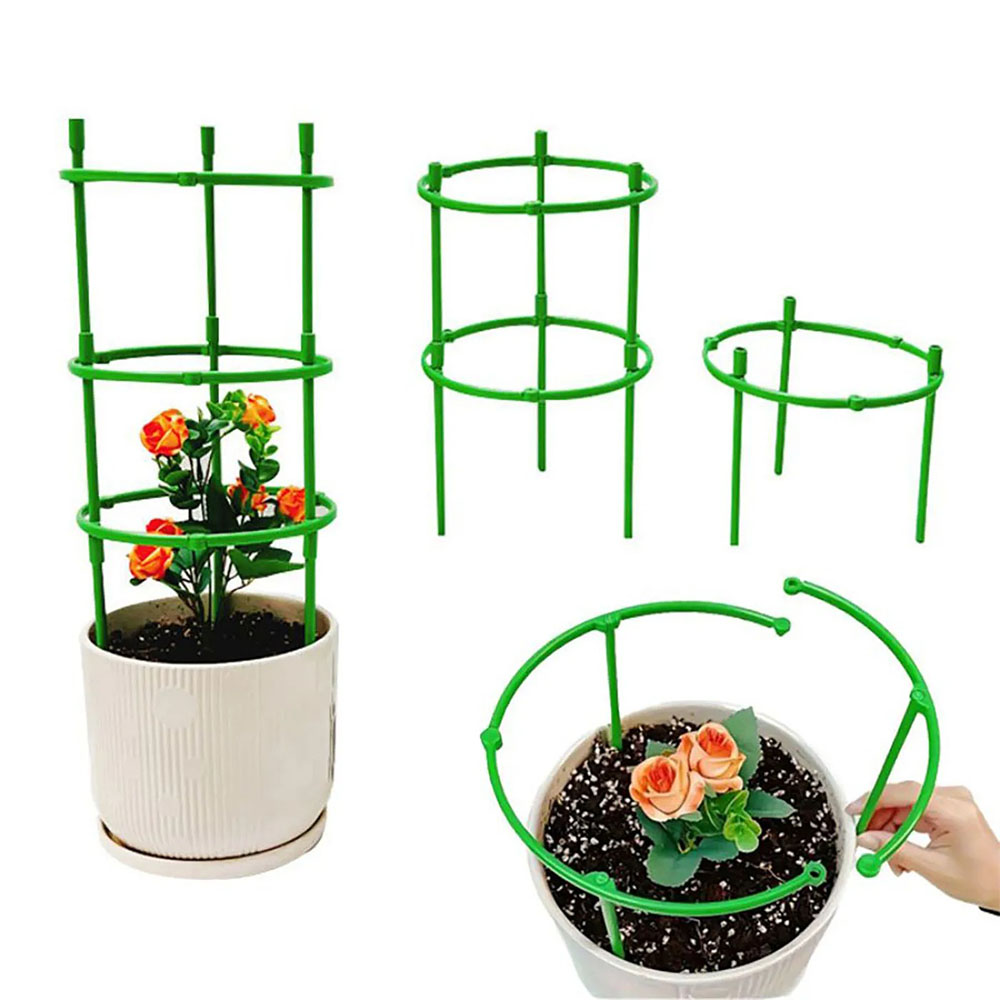 Vine Climbing Plastic - เสาค้ำต้นไม้พลาสติกครึ่งวงกลม สำหรับยึดต้นบอนไซ เสาสำหรับยึดต้นไม้เลื้อย วงแหวนสำหรับยึดดอกไม้ในสวน ที่วางต้นไม้