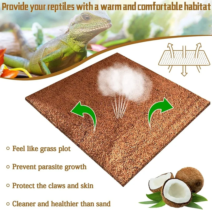 สัตว์เลื้อยคลานพรมมะพร้าวธรรมช - Substrate Coconut Fiber บทวิจารณ์และราคา